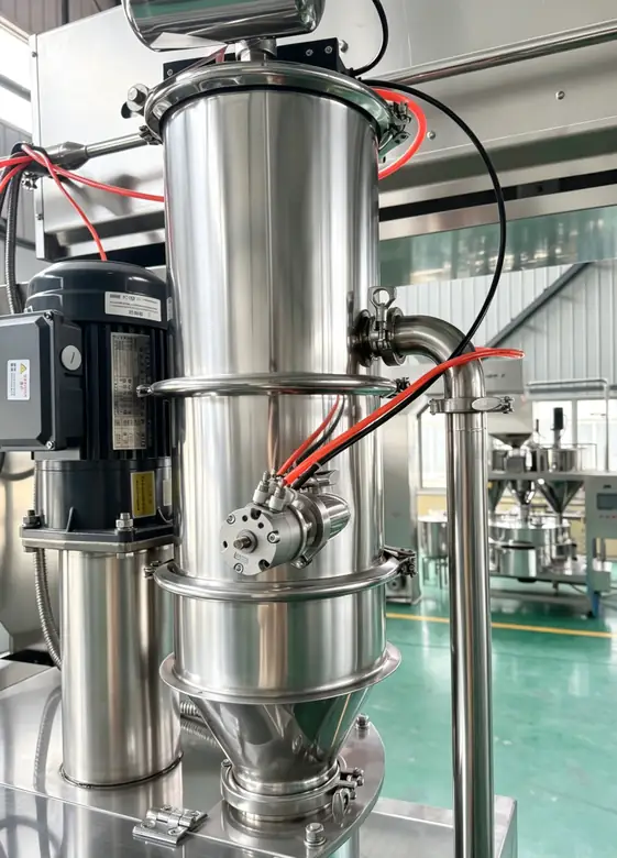 Vacuum powder feeder — automatic nut coating machine component