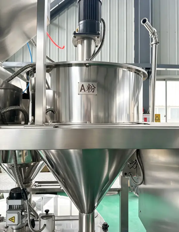 Powder hopper — automatic nut coating machine component