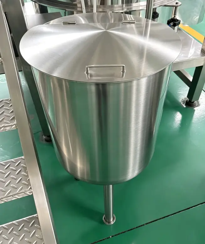 Liquid additive tank — automatic nut coating machine component