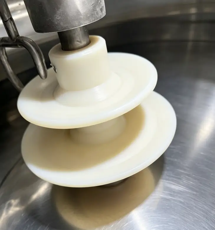 Syrup spraying disc — automatic nut coating machine component