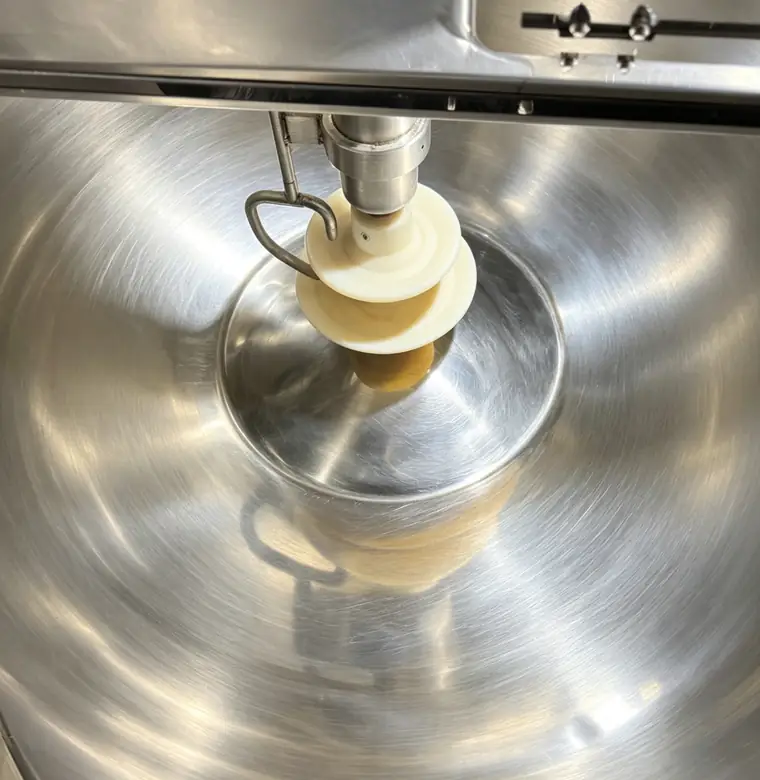 Coating pan bottom — automatic nut coating machine component